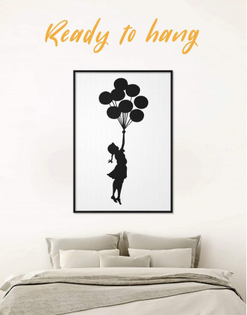 Framed The Girl with the Balloons by Banksy Wall Art Canvas Canvas Wall Art