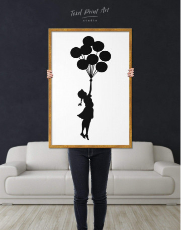 Framed The Girl with the Balloons by Banksy Wall Art Canvas Canvas Wall Art - image 2