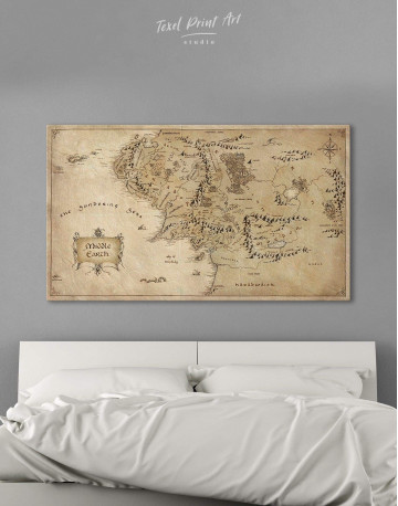 Middle Earth Map Canvas Wall Art