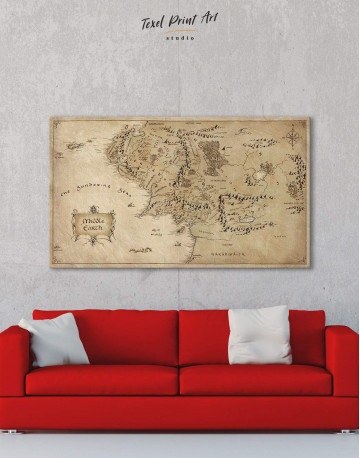 Middle Earth Map Canvas Wall Art - image 6