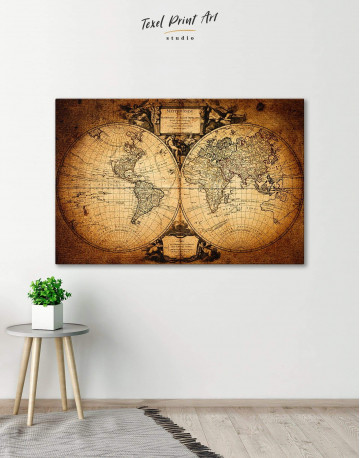 Vintage Old World Map Canvas Wall Art
