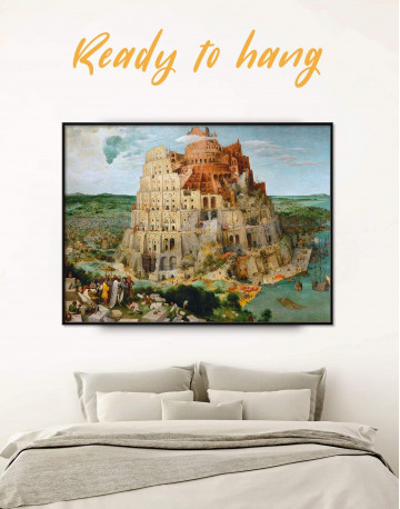 Framed The Tower of Babel by Bruegel Canvas Wall Art