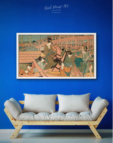 Framed Ukiyo-e Tokugawa Japanese Canvas Wall Art - image 1