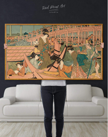 Framed Ukiyo-e Tokugawa Japanese Canvas Wall Art - image 2