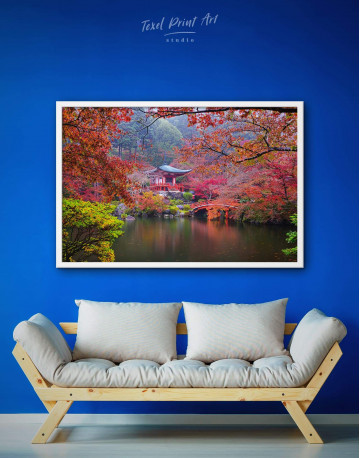 Framed Japan Temple Canvas Wall Art - image 1