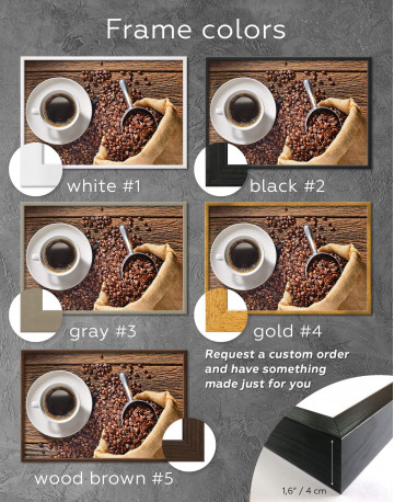 Framed Aroma Coffee Canvas Wall Art - image 3