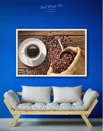 Framed Aroma Coffee Canvas Wall Art - image 1