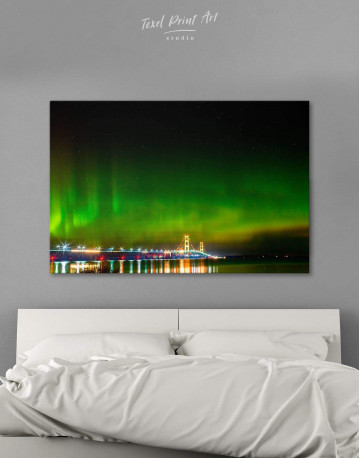 Green Northern Lights Canvas Wall Art - image 6
