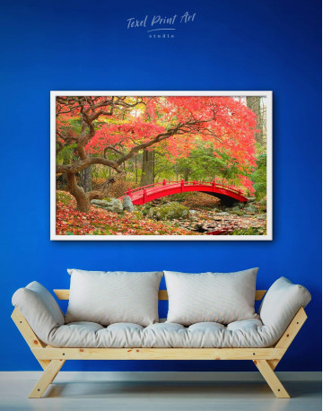 Framed Japanese Garden Canvas Wall Art - image 1
