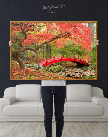Framed Japanese Garden Canvas Wall Art - image 2