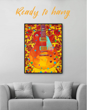 Framed Music Guitar Canvas Wall Art - image 3