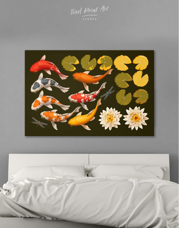 Koi Fish Canvas Wall Art | TexelPrintArt