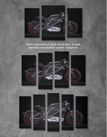 5 Panels Black Widow's Motorcycle Canvas Wall Art - image 3