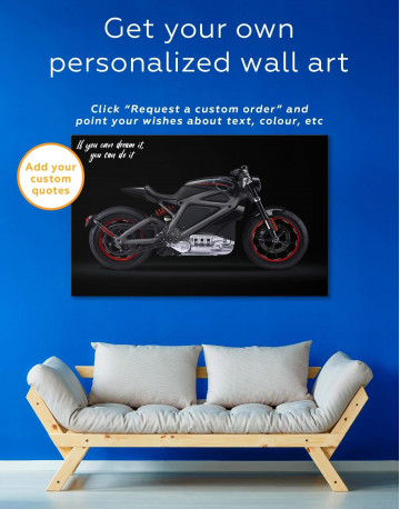 Black Widow's Motorcycle Canvas Wall Art - image 1