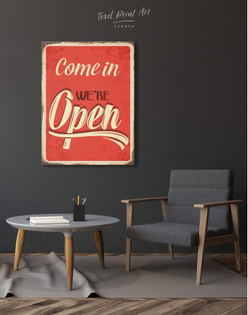 Come In We Are Open Canvas Wall Art - image 4
