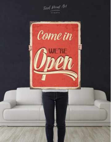 Come In We Are Open Canvas Wall Art - image 3