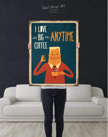 I Love Big Coffee Canvas Wall Art - image 3