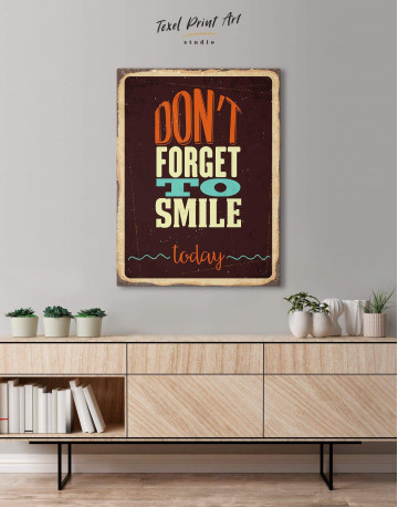 Don't Forget to Smile Today Retro Canvas Wall Art - image 4