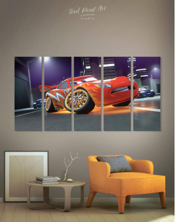 5 Panels Cars 2 Canvas Wall Art