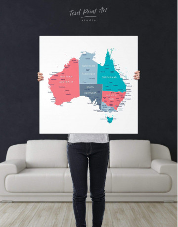 Australia Map Canvas Wall Art - image 2