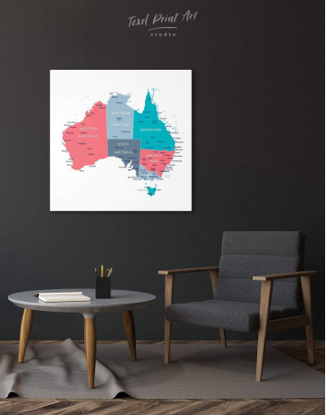 Australia Map Canvas Wall Art - image 3