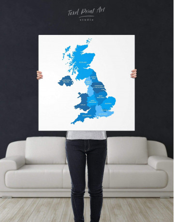 Map of Great Britain Canvas Wall Art - image 3