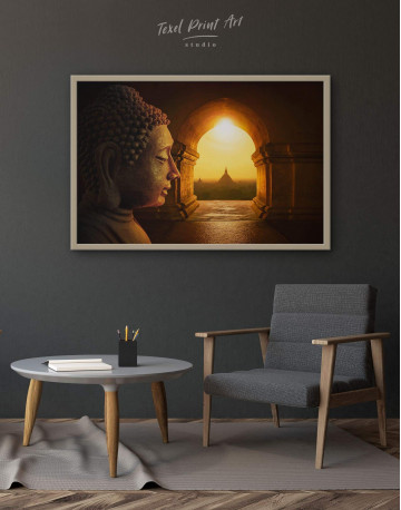 Framed Equanimity of Buddha Canvas Wall Art - image 1
