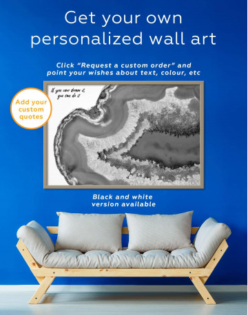 Framed Deep Blue Geode Canvas Wall Art - image 1