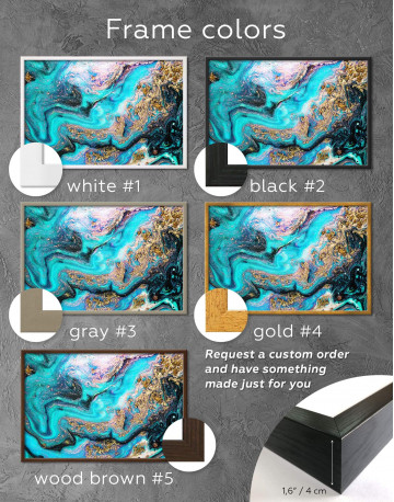 Framed Marble Geode Canvas Wall Art - image 3
