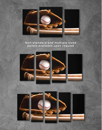 5 Panels Baseball Bats Canvas Wall Art - image 3