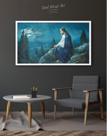 Framed Jesus Christian Canvas Wall Art - image 1