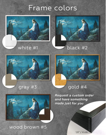 Framed Jesus Christian Canvas Wall Art - image 3