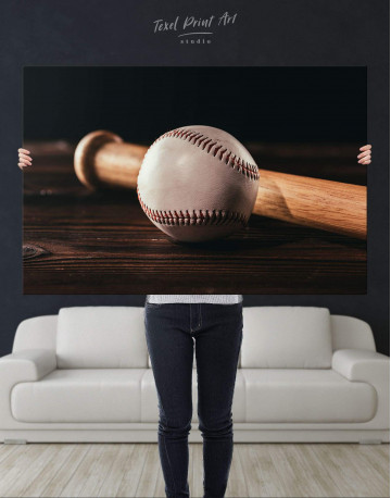 Ball and Bat Baseball Canvas Wall Art - image 4