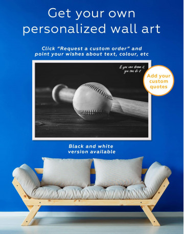 Framed Ball and Bat Baseball Canvas Wall Art - image 5
