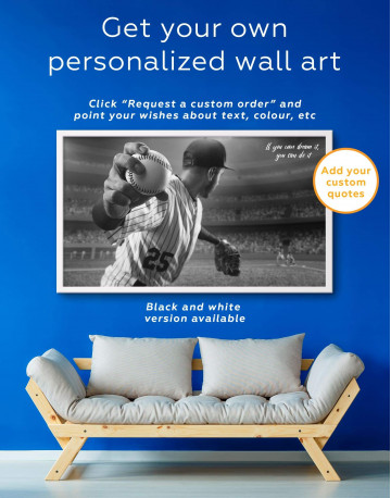Framed Baseball Pitcher Canvas Wall Art - image 5