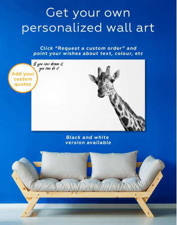 4 Panels Funny Giraffe Canvas Wall Art - image 4