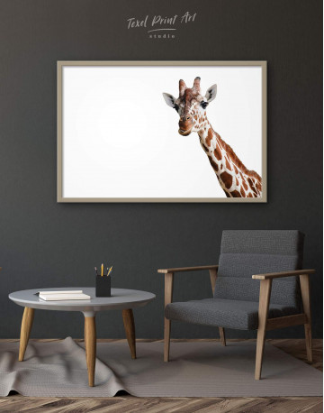 Framed Funny Giraffe Canvas Wall Art - image 5