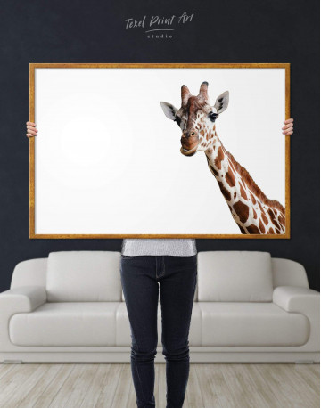 Framed Funny Giraffe Canvas Wall Art - image 4