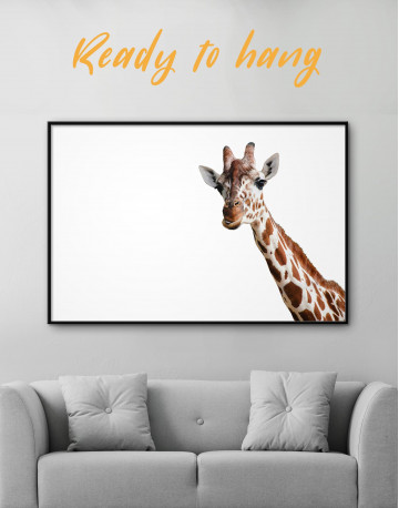 Framed Funny Giraffe Canvas Wall Art