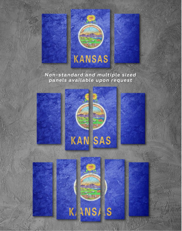 Kansas Flag Canvas Wall Art - image 4