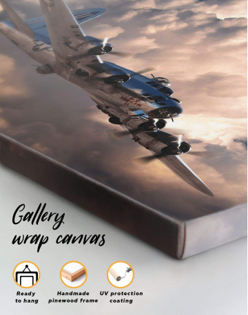3 Panels Military Aircraft Canvas Wall Art - image 1