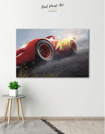 Lightning McQueen Cars 3 Canvas Wall Art