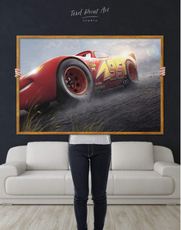Framed Lightning McQueen Cars 3 Canvas Wall Art - image 2