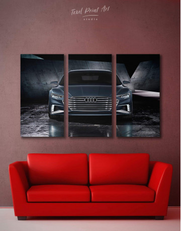 3 Panels Steel Audi A8 Canvas Wall Art