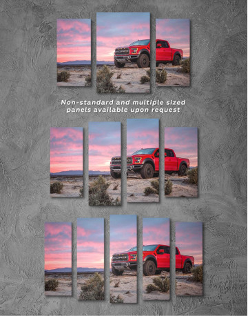 5 Panels Ford F-150 Raptor Canvas Wall Art - image 3