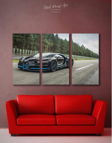 3 Panels Bugatti Chiron Canvas Wall Art