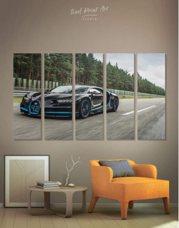 5 Panels Bugatti Chiron Canvas Wall Art