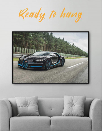 Framed Bugatti Chiron Canvas Wall Art