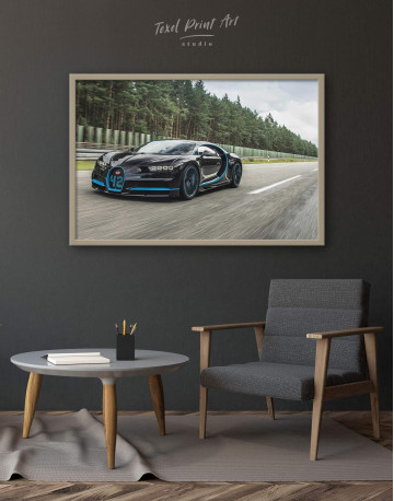 Framed Bugatti Chiron Canvas Wall Art - image 1