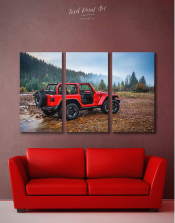 3 Panels Jeep Wrangler Canvas Wall Art